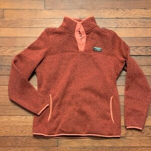 L.L. Bean Salmon Snap Collar Pullover